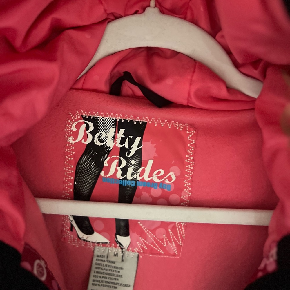 Betty Rides Black Jacket with Pink Lining Womens Med EUC - Picture 6 of 6